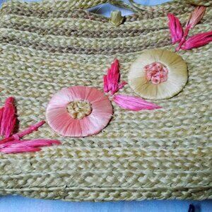 Vintage Mexican cabuya woven purse